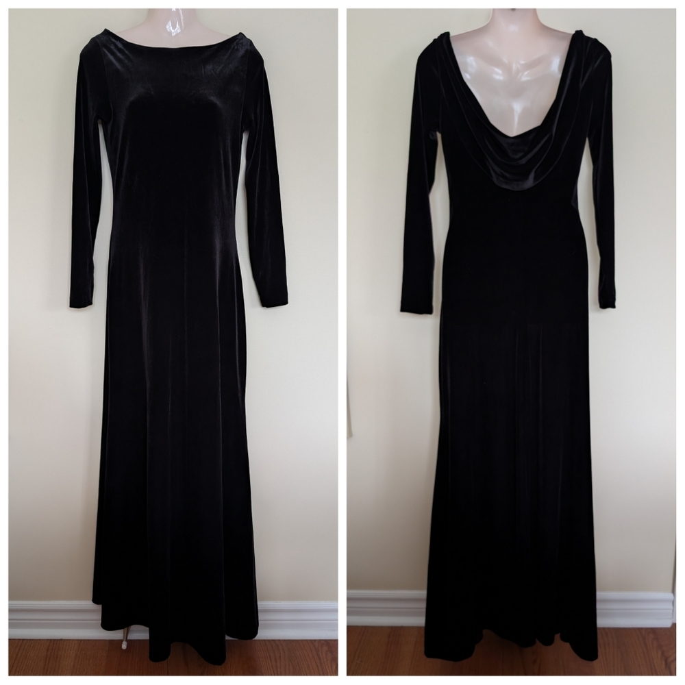 Ralph Lauren Velvet Floor Length Dress Small - Picture 2 of 11
